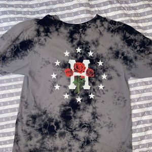 HUF Tie Dye Roses Gray and Black